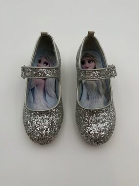 Silver Glitter Dress/Costume Shoes with Elsa Insole